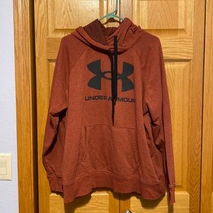 Under Armour Rust Hoodie with Black Logo